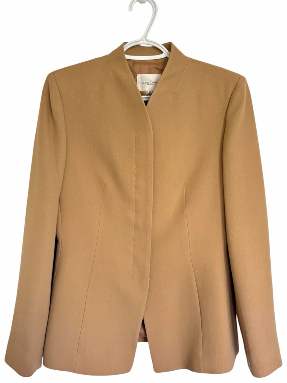 Camel Collarless Button Blazer Women’s M